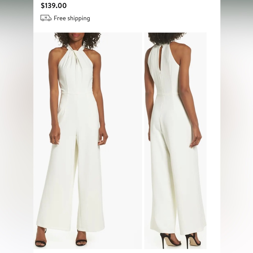 Worn once ivory Julia Jordan jumpsuit